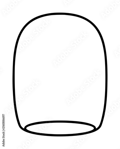 Obraz na płótnie Hand-traced vector illustration of a rounded cylindrical foam microphone windscr