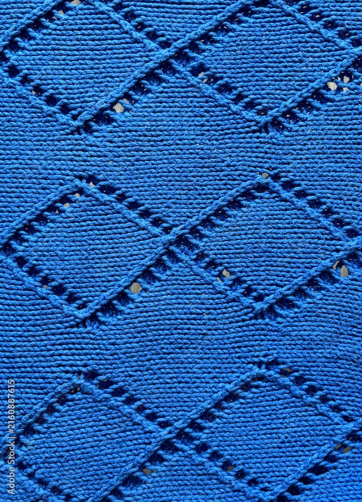 Fototapeta premium blue knitted fabric