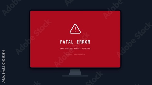 Computer screen displays Critical System Update, warning of vulnerability and urgent patch download.