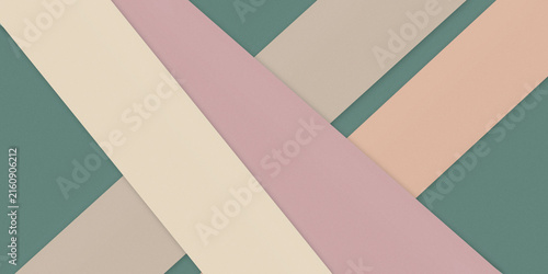 Layered pastel bands cross in a soothing abstract composition, combining muted teal, blush, cream, and peach tones for a refined background suitable for websites, posters, and branding.
