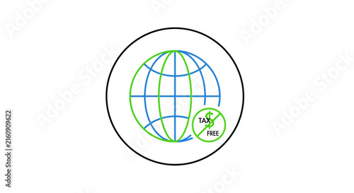 tax free globe icon