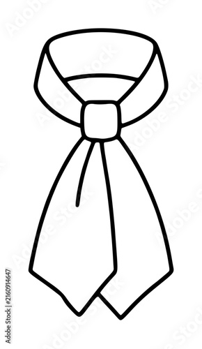 фотографія Minimalist black and white vector icon of a classic ascot tie or cravat neckwear