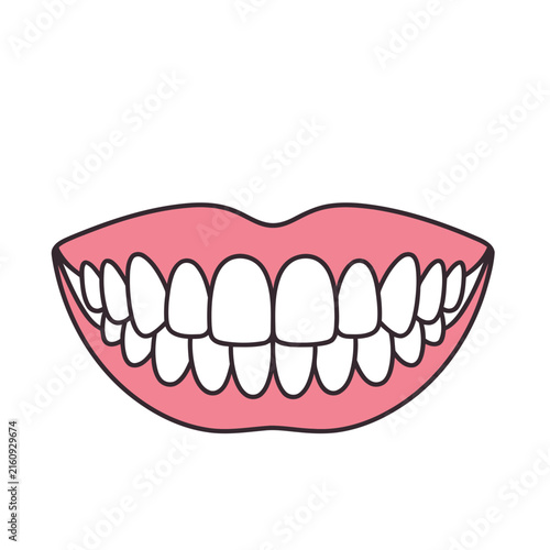 Illustration of a healthy smile with white teeth