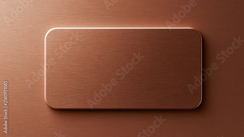 Brushed metallic rectangle with rounded corners on a textured background