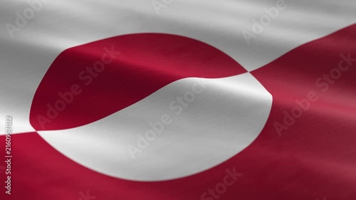 Greenland - waving flag loop