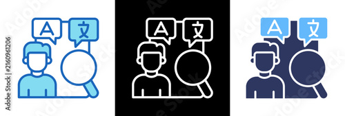 Bild auf Leinwand Grammar Basics Fundamentals Person Search triplestyle color illustration