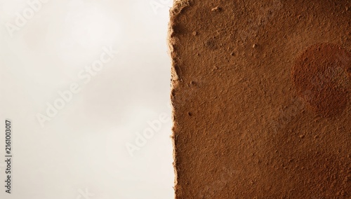 Textured Clay Surface with Earthy Tones and Soft Background