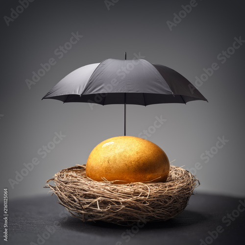 Umbrella protection over golden nest egg for protecting pension retirement savings from tax