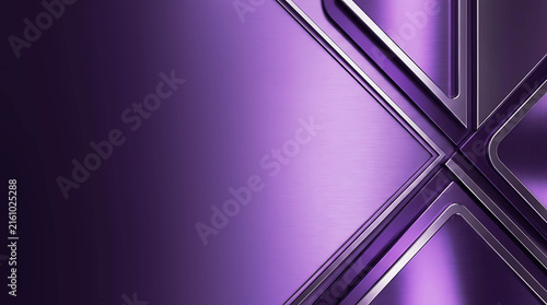 Purple metallic abstract background with diagonal lines and copy space