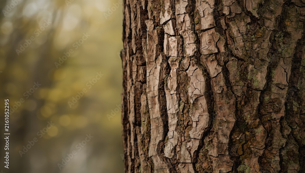 Obraz premium Closeup of Tree Bark with Warm Background and Soft Focus
