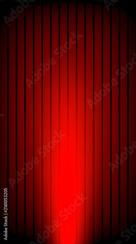 Abstract Red Vertical Stripes Background with Glowing Radial Light Effect