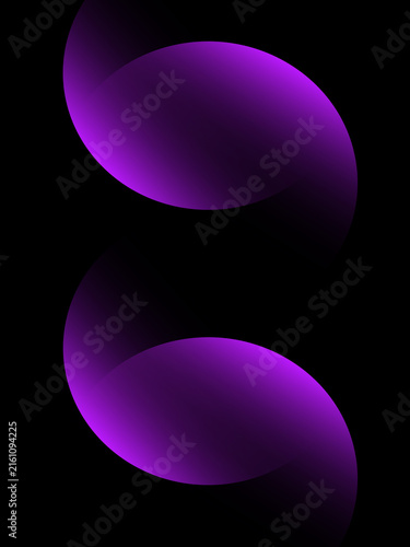 Abstract Neon Purple Curved Dynamic Twist Shape Visual Background