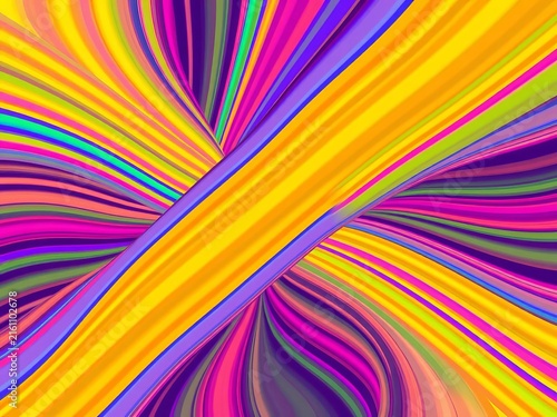 Vibrant striped lines dance across a clean background, cheerful, imaginative