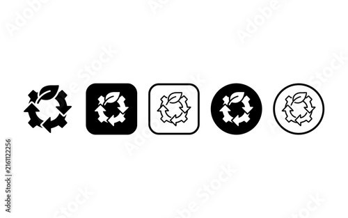 Hand drawn eco supply chain icons with circular arrows and globe for sustainability infographics