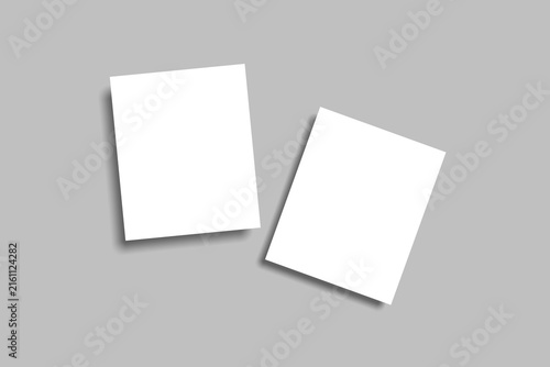 Instant Film Photos Blank Mockup