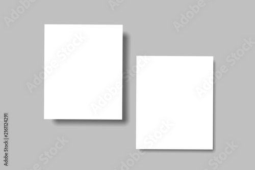 Instant Film Photos Blank Mockup