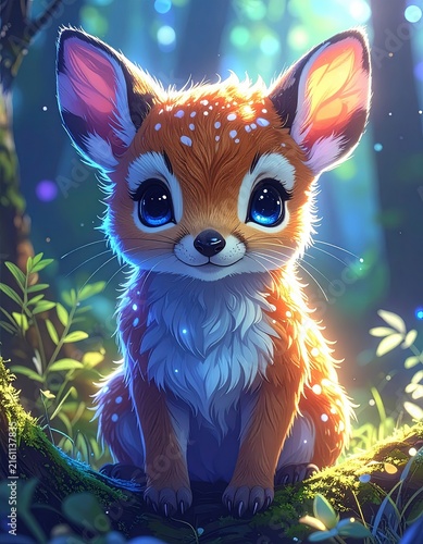 A new animal species, Adorable Newly Discovered Fantasy Animal Close-Up