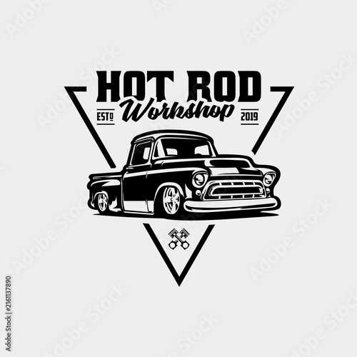 Hot Rod Workshop Logo Vector Isolated. Best for Custom Modified Car Related Industry