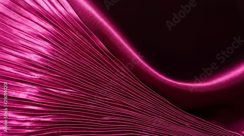 Abstract Magenta Glowing Fiber Optic Lines and Curves Background.