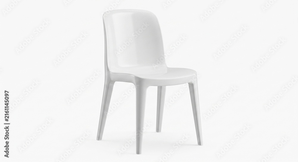 Fototapeta premium white chair isolated on white