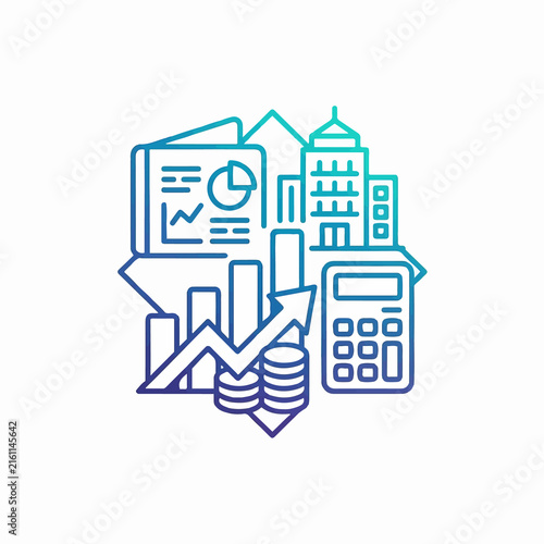 Financial Growth and Business Analysis Icon.