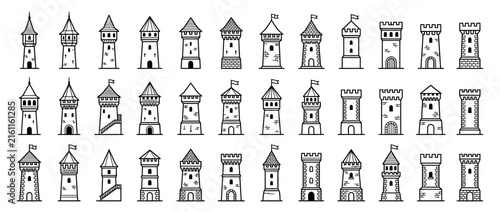 Foto Collection of Medieval Castle Towers Icons