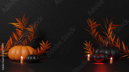 Принти на полотні Scary beautiful halloween illustration