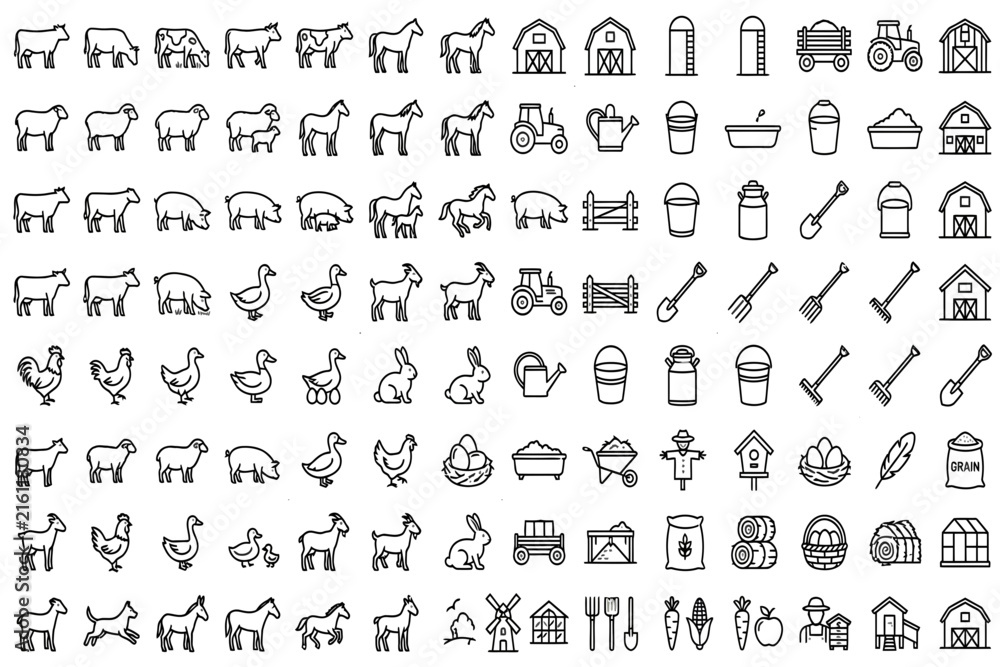Obraz premium Geometric shapes and abstract symbols vector set