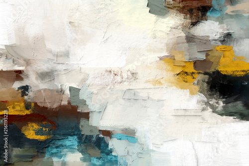 Contemporary abstract wall art with dynamic gestural brushstrokes and painterly texture