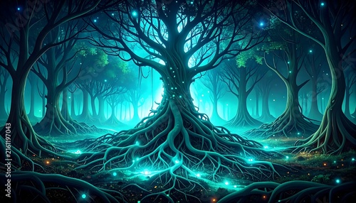 Abstract digital art of glowing blue neural network connections.