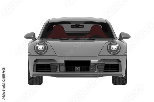 car isolated on white background, 3d illustration, cg render
