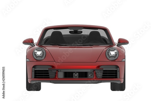 car isolated on white background, 3d illustration, cg render
