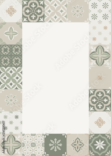 Sage Green Mosaic Tile Photo Frame
