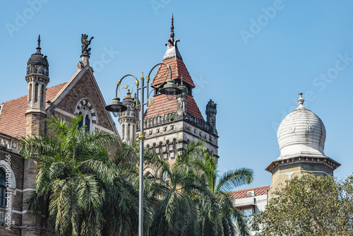 Photography Architectural details of historic building in the center of Mumbai