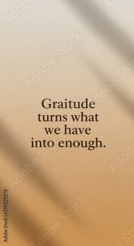 Gratitude Quote on a Warm Gradient Background.