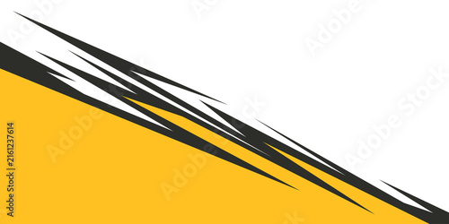 Two side background separated with spikes line pattern