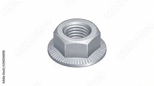 Industrial Silver Steel Flange Nut Fastener Hardware Component for Mechanical Engineering and Construction