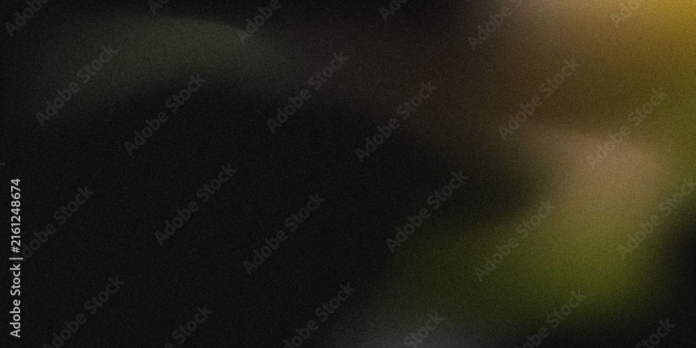 Fototapeta premium Abstract dark olive green and golden smoky background with soft warm glow, subtle haze, deep black shadows, blurred cinematic gradient lighting, atmospheric texture for modern creative design