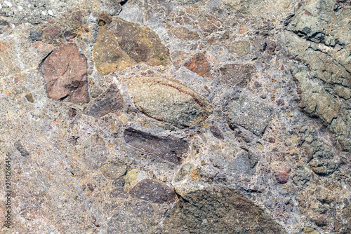 Fotografía Quebec, Canada, 28 July 2026 : Close-up view of a natural rock formation display