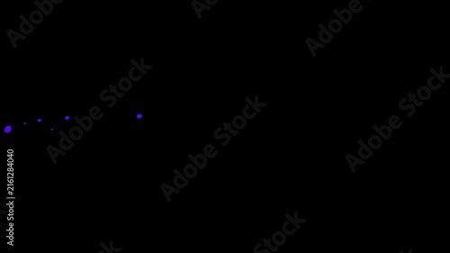 Paint line spread fx animation with transparent background