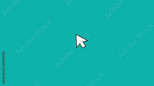 Mouse pointer cursor click press animation. mouse cursor arrow icon for digital interface.. 4K video