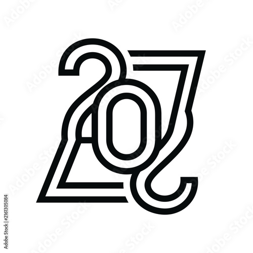 2027 interlocking line art logo.