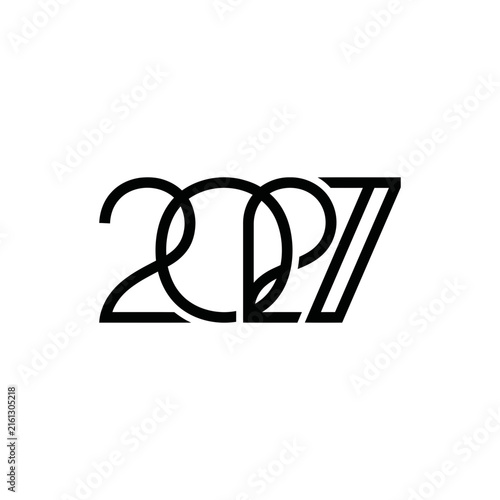 2027 overlapping outline year design.