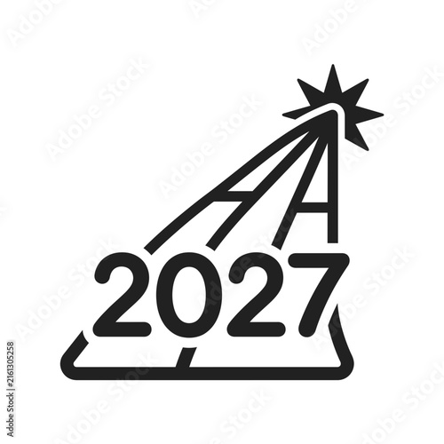 2027 road path leading to star icon.