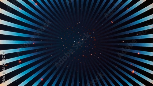 Abstract Glowing Blue Starburst Background with Sparks