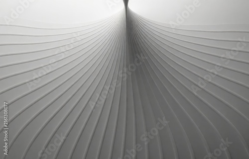 Abstract Monochrome Curving Ribbed Pattern