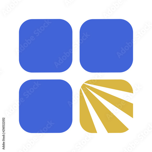 Four Rounded Squares Icon Design