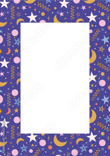Blue frame with stars