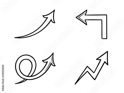 Professional Hand Drawn Arrow Graphic Elements with Vintage Editorial Style