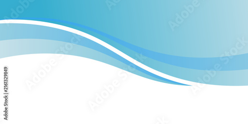 Light Blue Layered Wave Border on White abstract vectorLight Blue Layered Wave Border on White abstract vector